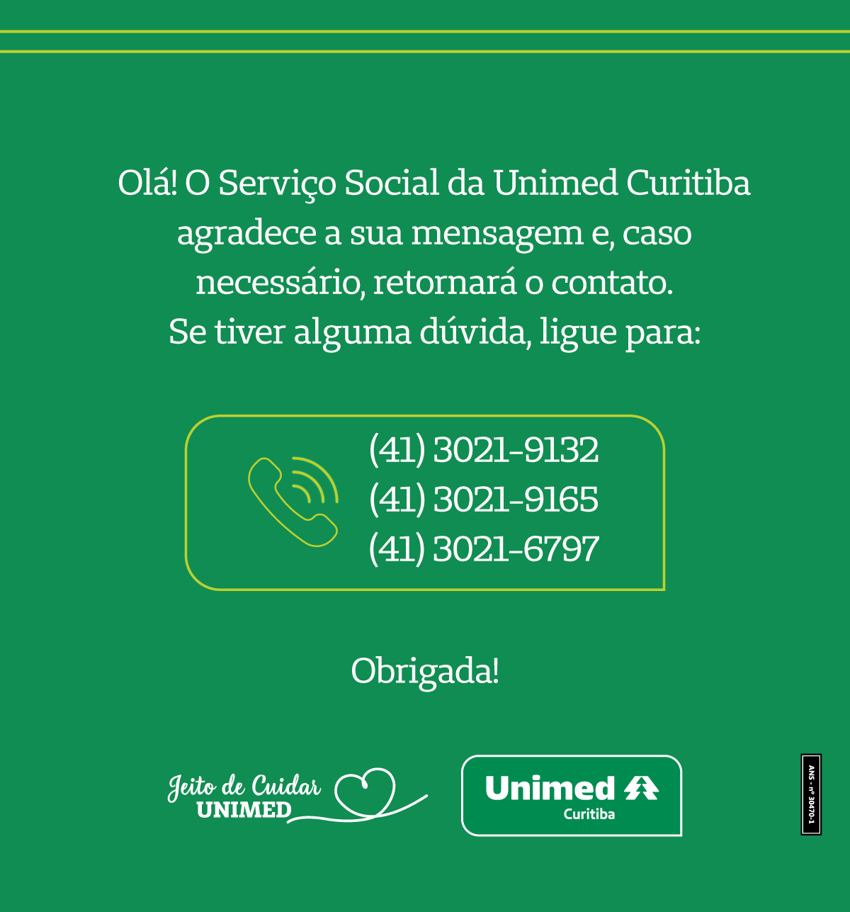 Resposta aitomática serviço social