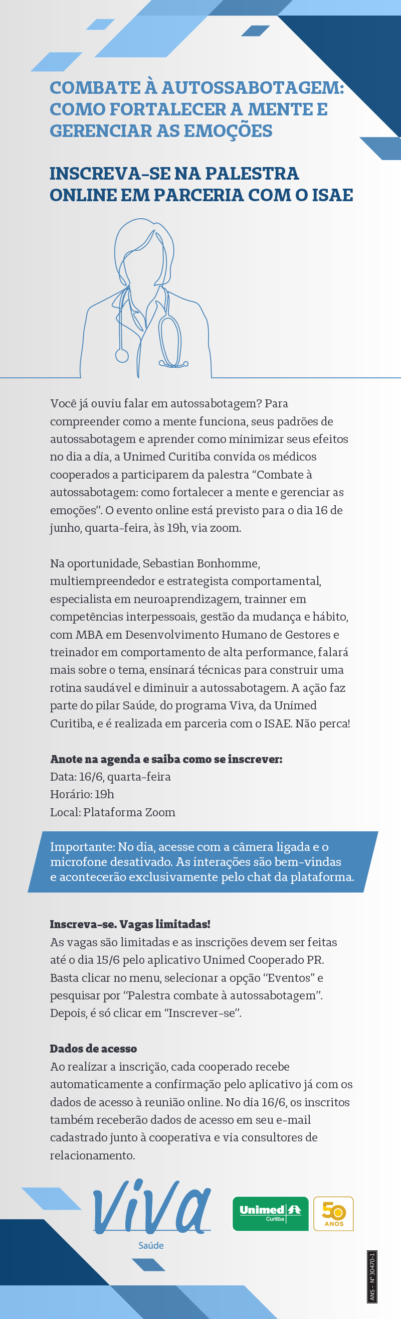 Palestra Combate à autossabotagem: como fortalecer a mente e gerenciar as emoções