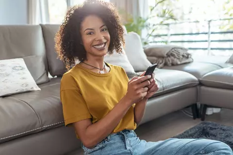 cliente feliz celular plano aplicativo app